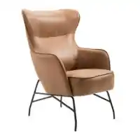 Emerald Franky Saddle Faux Leather Accent Chair