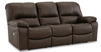 Ashley Lincoln Dark Brown Leather Power Reclining Sofa