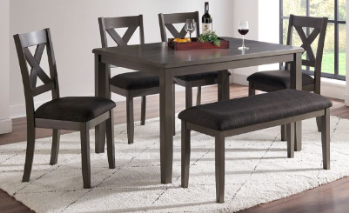 Vilo Home Chandler Dining Set with 4 Chairs & 1 Bench