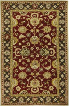 Rizzy Red, Chocolate & Golden Beige Oriental Design 2-6x8 Area Rug Runner