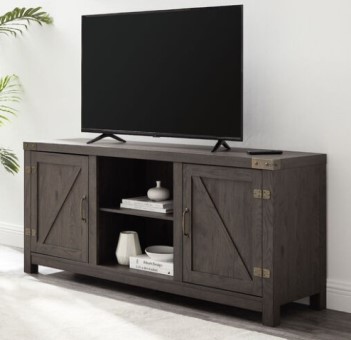 Stanley Ranger Sable Finish Double Barn Door 58-Inch TV Stand
