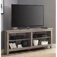 Stanley Ranger 58-Inch Driftwood Finish Corner TV Stand