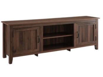 Stanley Ranger Dark Walnut Finish 70-Inch TV Stand with Grooved Doors