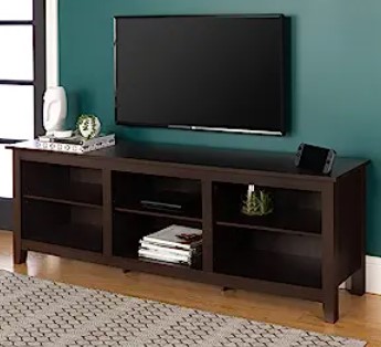 Stanley Ranger Espresso Finish 70-Inch TV Stand with Open Shelves