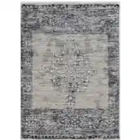 KAS Westerly Sand & Charcoal Ria Area Rug 5-3 x 7-7