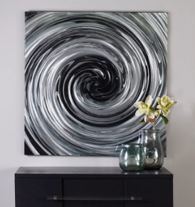 Stylecraft Brushed Aluminum Swirl Circle Wall Art