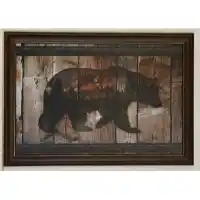 Stylecraft Walking Bear Hardwood Wall Art Panel