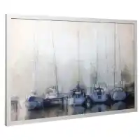 Stylecraft Boats in the Harbor Wall Art Under Glass