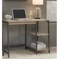 Ashley Simple Metal & Wood-Look Desk