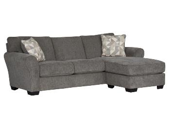 Legends Athena Charcoal Sofa with Reversible Chaise