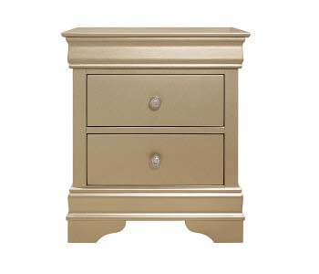 Homelegance Abbeville Rose Gold 2-Drawer Nightstand