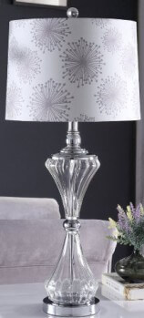 Crestview Sunbursts Table Lamp with Decorative Shade