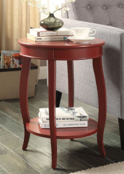 Acme Red Round Side Table