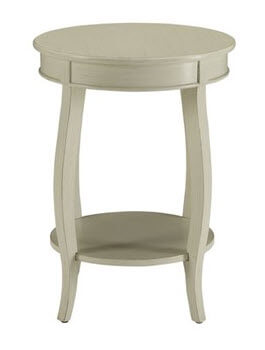 Acme White Round Side Table
