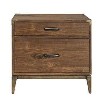 Modus Adler Hardwood Nightstand with Metal Base