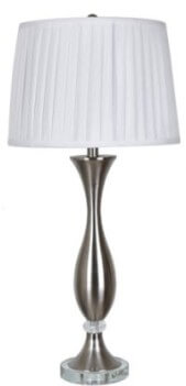 Crestview Brushed Nickel & Crystal Table Lamp