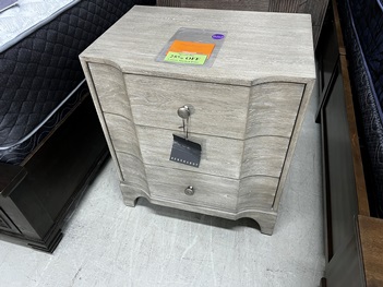 Albion Grey Contoured-Front Nightstand