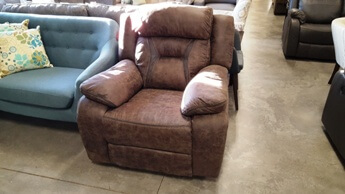 Homelegance Amite Dark Brown Polished Microsuede Recliner