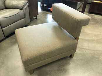 Anderson Grey Fabric Living Room Chair with Metal & Hardwood Accents