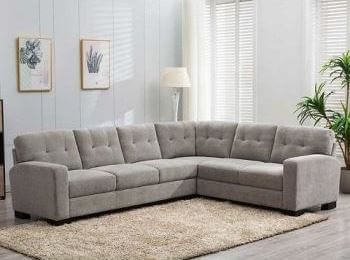 Zoy Annandale Plush Silver 2-Piece Sectional
