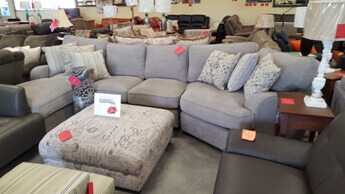 Emerald Analiese Light Grey 3-Piece Sectional with Cuddler on the Right