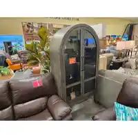 Modus Griffith Arched Hardwood Display Cabinet with Glass Doors