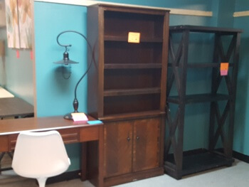 Ashley Hamlyn Cherry Finish Bookcase with Cupboard