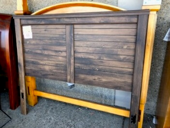 Ashley Signature Design Quinden Dark Brown Wood-Look Queen Headboard (blemish)