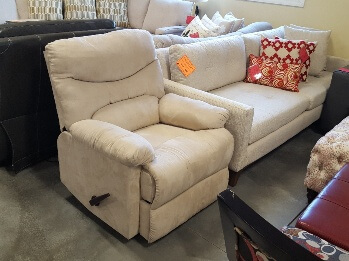 Ashley Ivory Microsuede Recliner