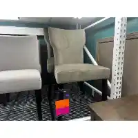 Handy Living Augusta Grey Upholstered Notched Back Side Chairs (set of 2)