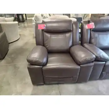 Jason Furniture Austin Dual Power Recliner in Coffee Brown Leather