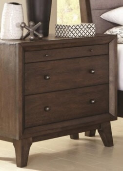 Coaster Bingham Rich Brown 3-Drawer Nightstand