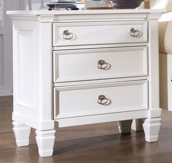 Ashley White 3-Drawer Nightstand