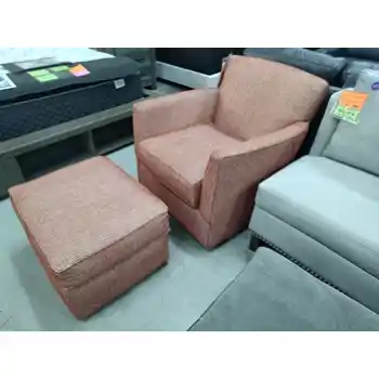 Jonathan Louis Barnford Clay Swivel Chair & Ottoman