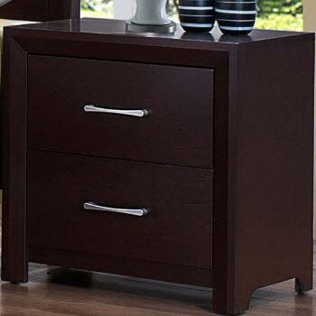 Homelegance Beechnut Cappuccino Wood-Look 2-Drawer Nightstand