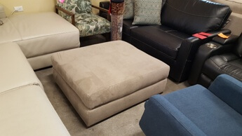 Beige Square Ottoman