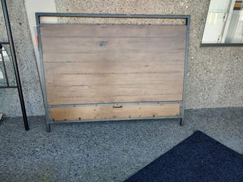 Modus Belgrade Queen Headboard with Metal Accents (blemished)