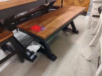 Ashley Willamette Black & Maple Finish Dining Bench