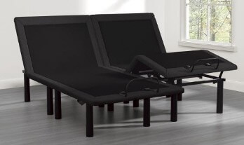 Homelegance Charcoal Adjustable Split King Bed Frame with Wireless Remote