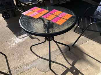 Outdoor Black Round Bistro Table