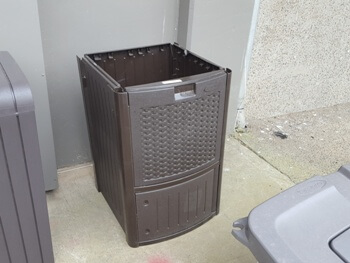 Dark Brown PVC Resin Wicker Deck Cooler (missing pieces)