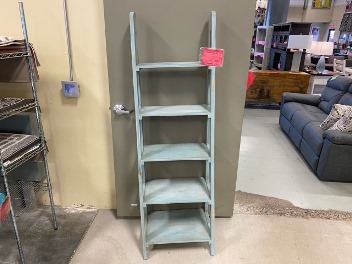 Vintage Furniture Ladder Bookcase in Blue