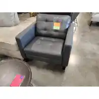 Dark Blue Leather Chair