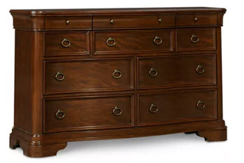 Legacy Bordeaux II Mahogany Curved-Front 10-Drawer Dresser