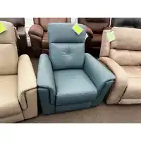 Homelegance Bristow Blue-Grey Leather Swivel Glider/Recliner 