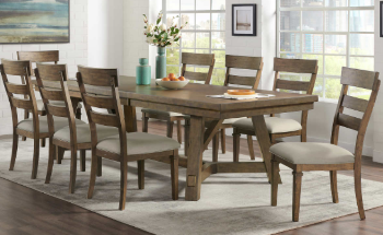 Brookwood Dining Set with 1 Leaf & 8 Chairs