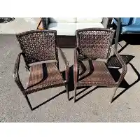 Dark Brown PVC Wicker Outdoor Chair (blemished)