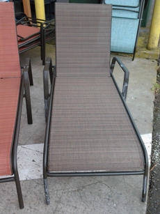 Outdoor Chocolate Mesh Chaise Lounge