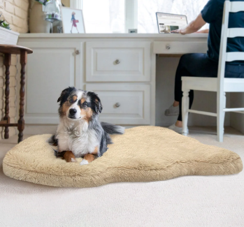 Lux Faux Fur Memory Foam Washable Dog Bed