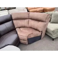 Dark Brown Fabric Wedge Chair